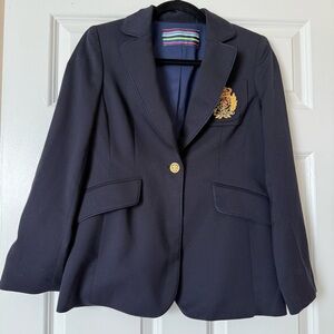 Austin Reed Wool Academia Single Button Navy Blazer Size Medium